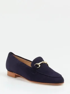 Mannori – Loafer aus Veloursleder Dunkelblau
