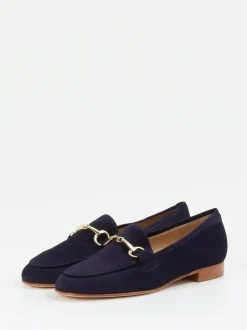 Mannori – Loafer aus Veloursleder Dunkelblau