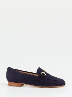 Mannori – Loafer aus Veloursleder Dunkelblau