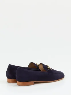 Mannori – Loafer aus Veloursleder Dunkelblau