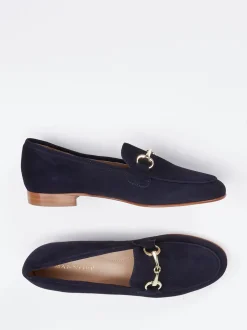 Mannori – Loafer aus Veloursleder Dunkelblau