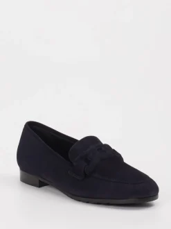Mannori – Loafer aus Veloursleder in Dunkelblau