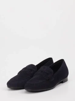 Mannori – Loafer aus Veloursleder in Dunkelblau