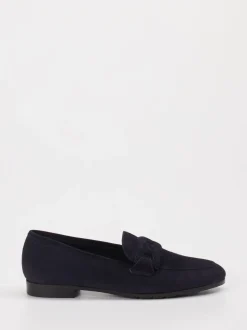 Mannori – Loafer aus Veloursleder in Dunkelblau