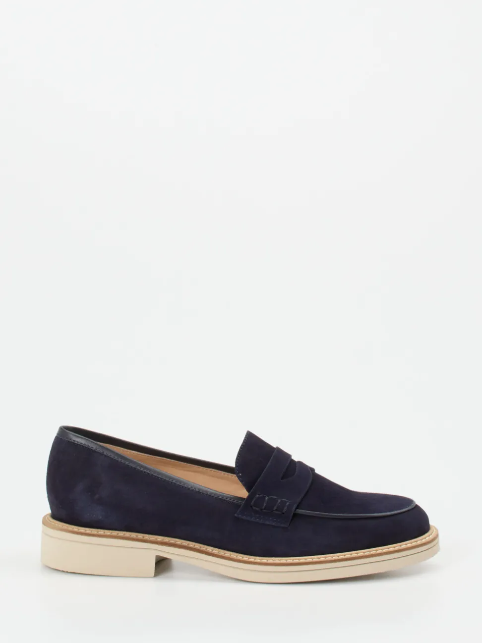 Mannori – Loafer aus Veloursleder Dunkelblau