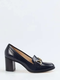 Mannori – Loafer-Pumps aus Kalbleder Dunkelblau