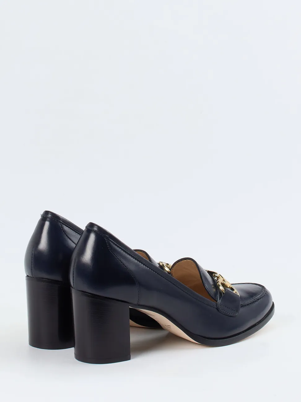 Mannori – Loafer-Pumps aus Kalbleder Dunkelblau