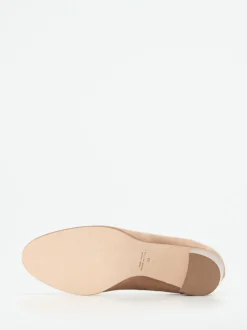 Mannori – Loafer-Pumps aus Veloursleder beige
