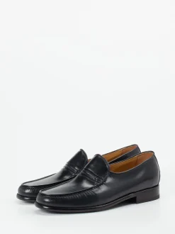 Mannori – Penny Loafer aus Ziegenleder in Blau