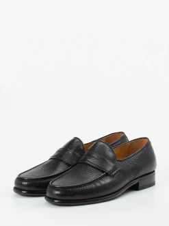 Mannori – Penny Loafer aus Hirschleder Schwarz