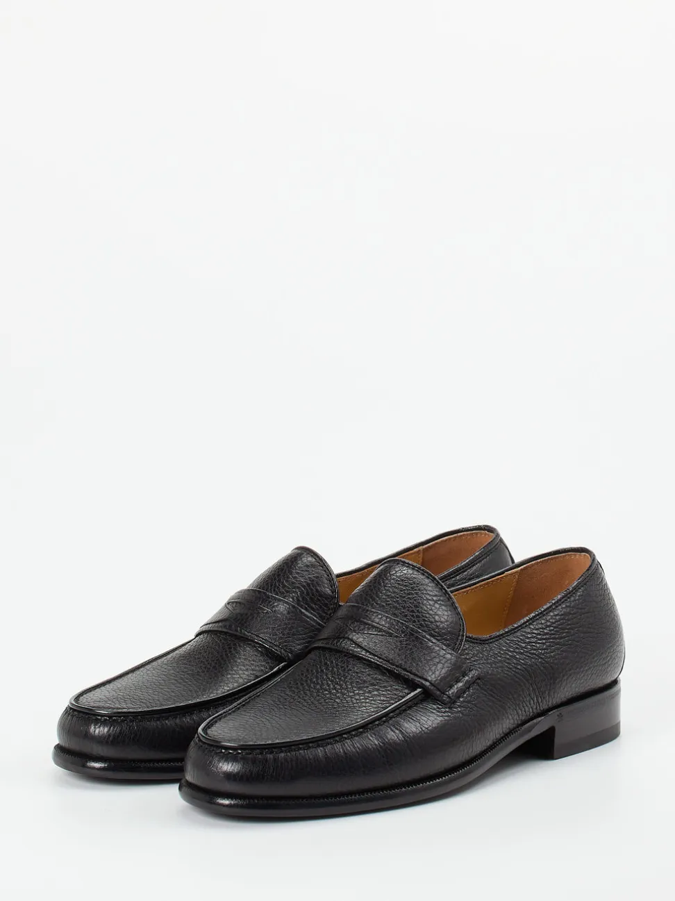 Mannori – Penny Loafer aus Hirschleder Schwarz