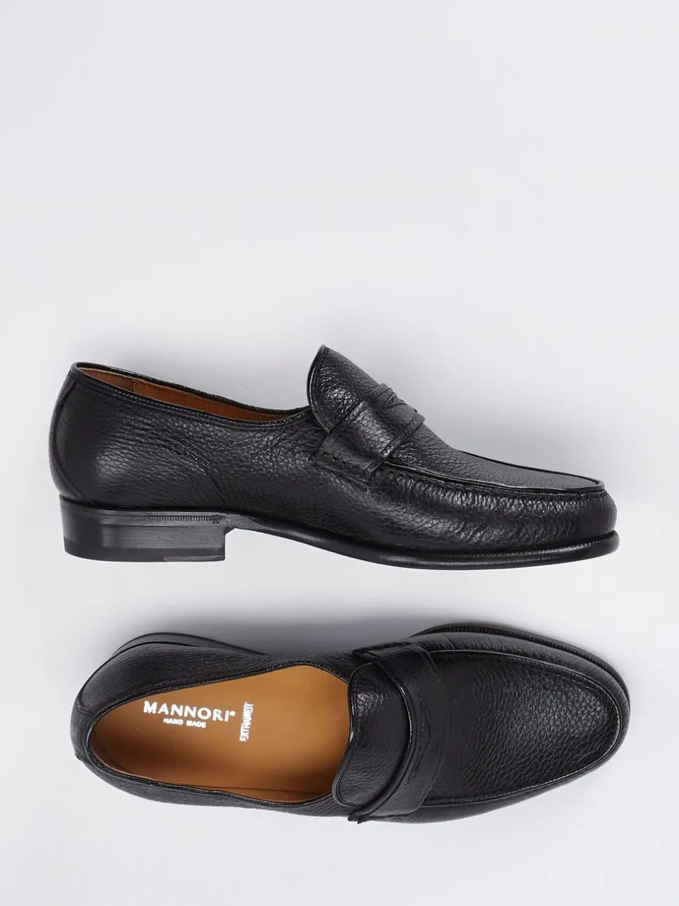 Mannori – Penny Loafer aus Hirschleder Schwarz