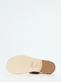 Mannori – Sandalen aus Veloursleder cognacfarben