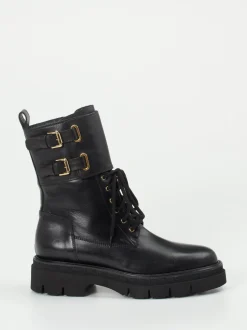 Mannori – Schnürboots aus Kalbleder Schwarz