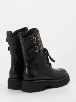 Mannori – Schnürboots aus Kalbleder Schwarz