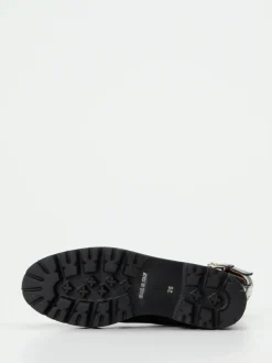 Mannori – Schnürboots aus Lackleder Schwarz