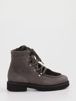 Mannori – Schnürboots aus Veloursleder Steingrau