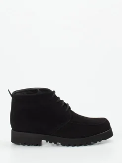 Mannori – Schnürboots aus Veloursleder schwarz