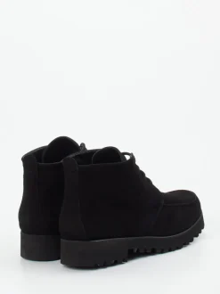 Mannori – Schnürboots aus Veloursleder schwarz