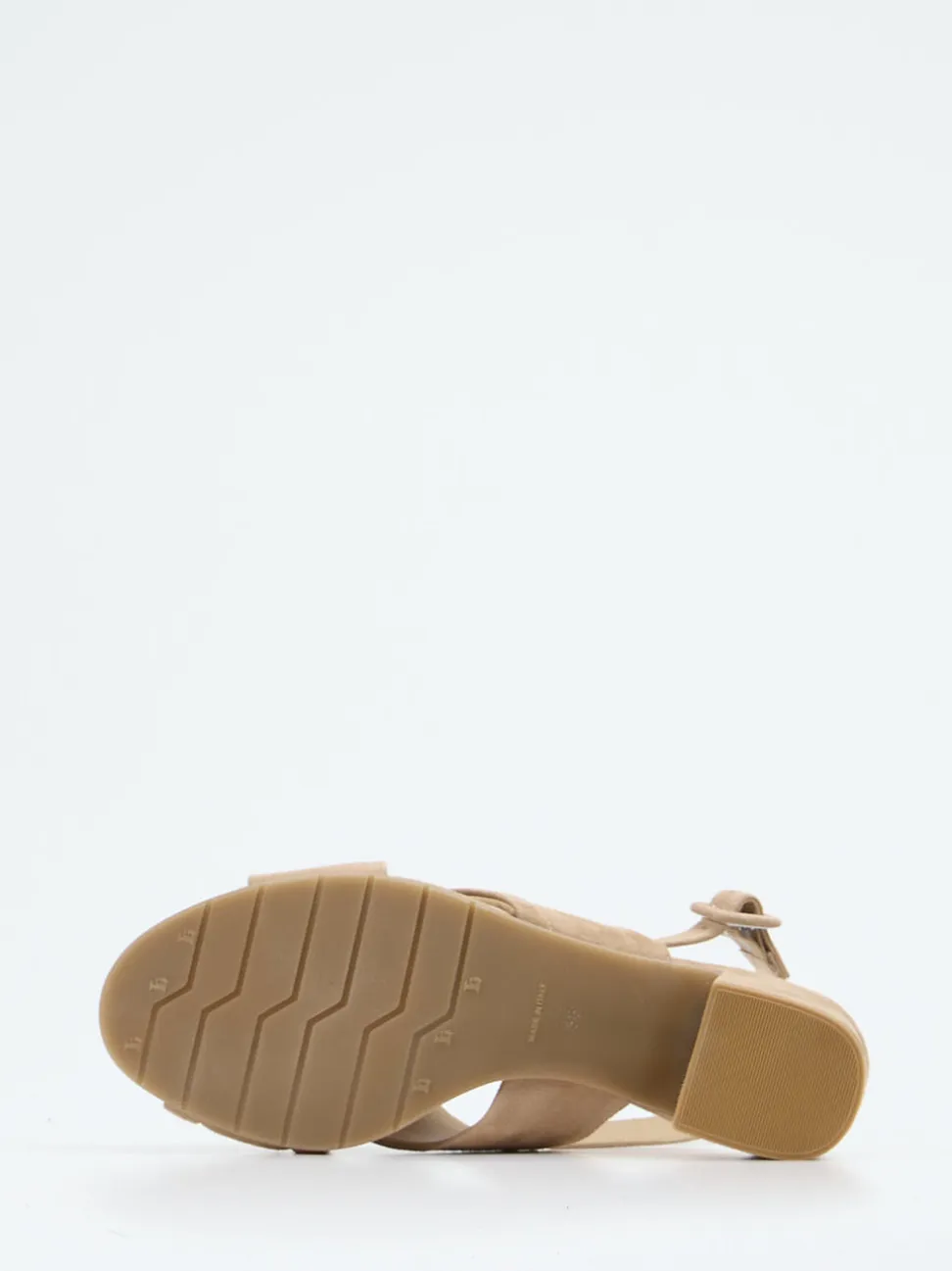 Mannori – Slingback-Sandale aus Veloursleder beige