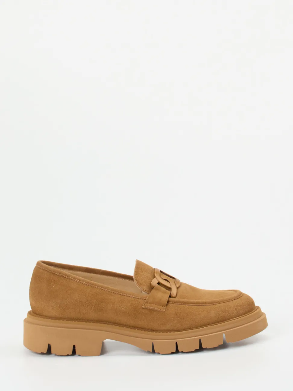 Mannori – Slipper aus Veloursleder Cognacbraun