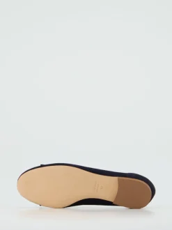 Mannori – Slipper aus Veloursleder Dunkelblau