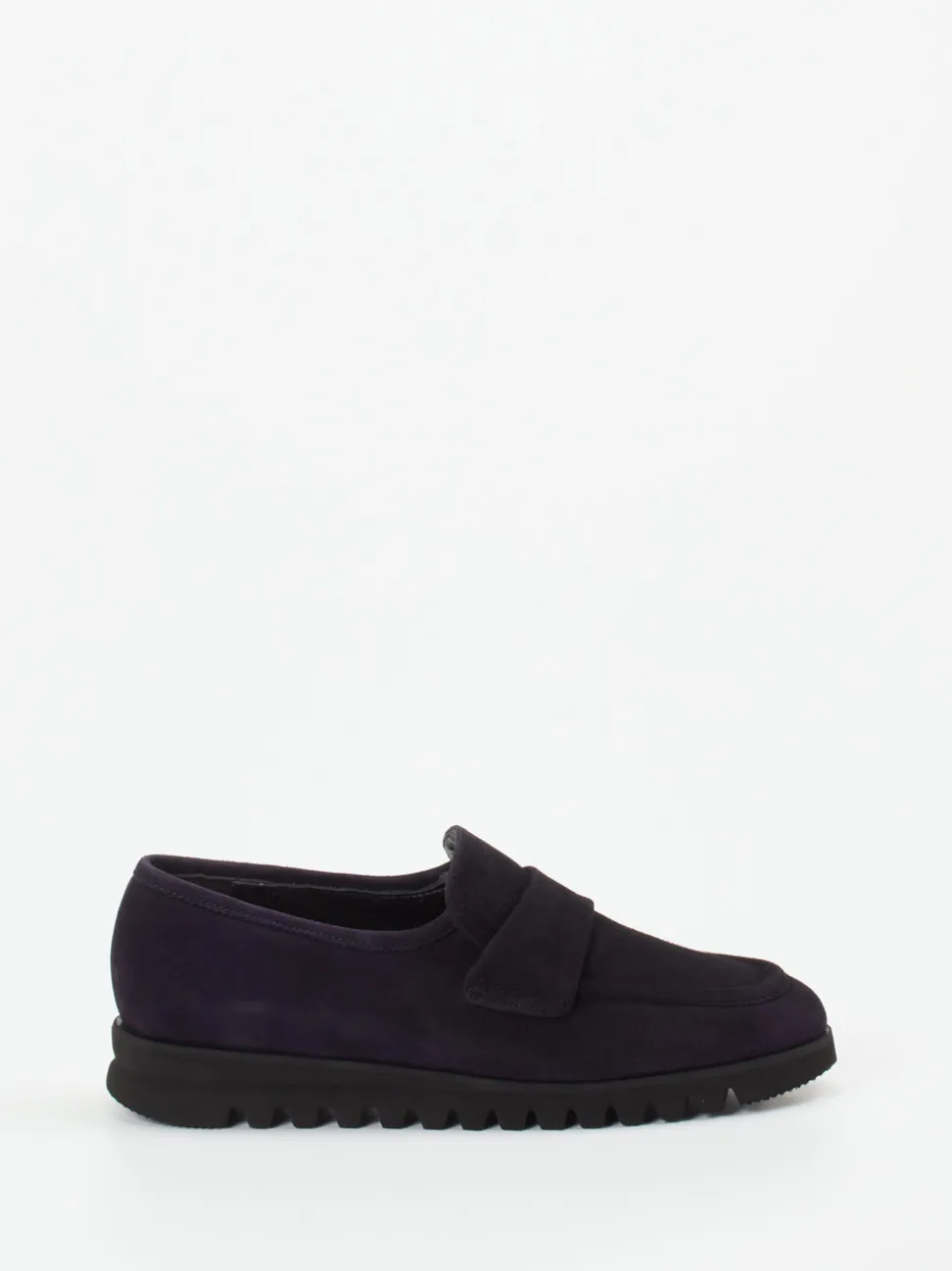 Mannori – Slipper aus Veloursleder Tiefviolett