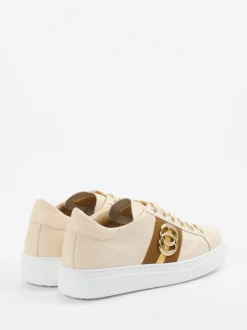 Mannori – Sneaker aus Kalbleder in Cremebeige