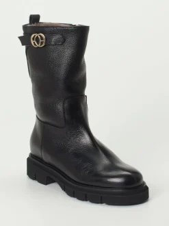 Mannori – Stiefel aus Kalbleder schwarz genarbt