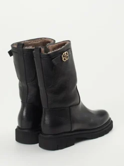 Mannori – Stiefel aus Kalbleder schwarz genarbt