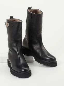 Mannori – Stiefel aus Kalbleder schwarz genarbt