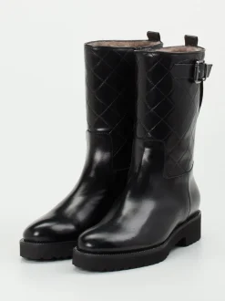 Mannori – Stiefel aus Lammleder mit Steppung Schwarz