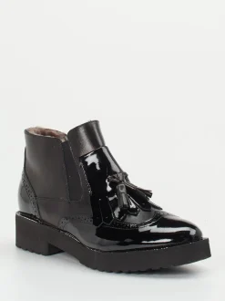 Mannori – Stiefelette aus Lackleder Schwarz