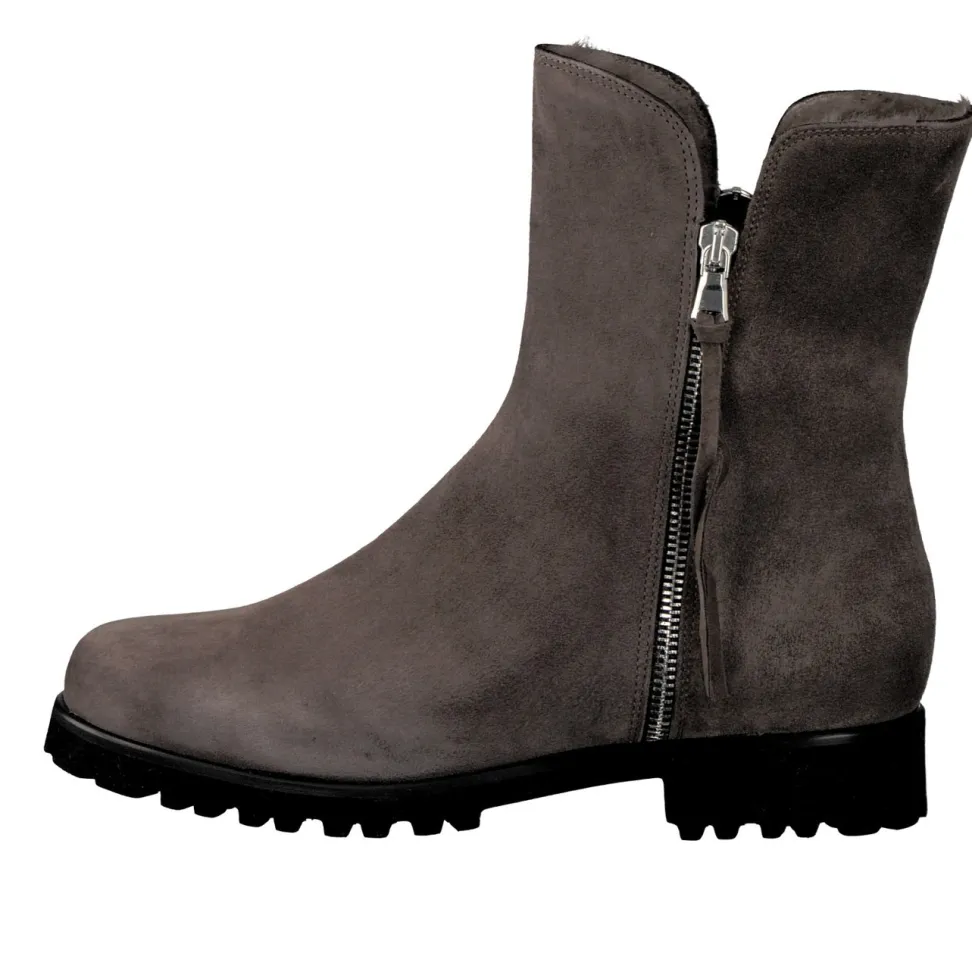 Mannori – Stiefelette aus Veloursleder braun