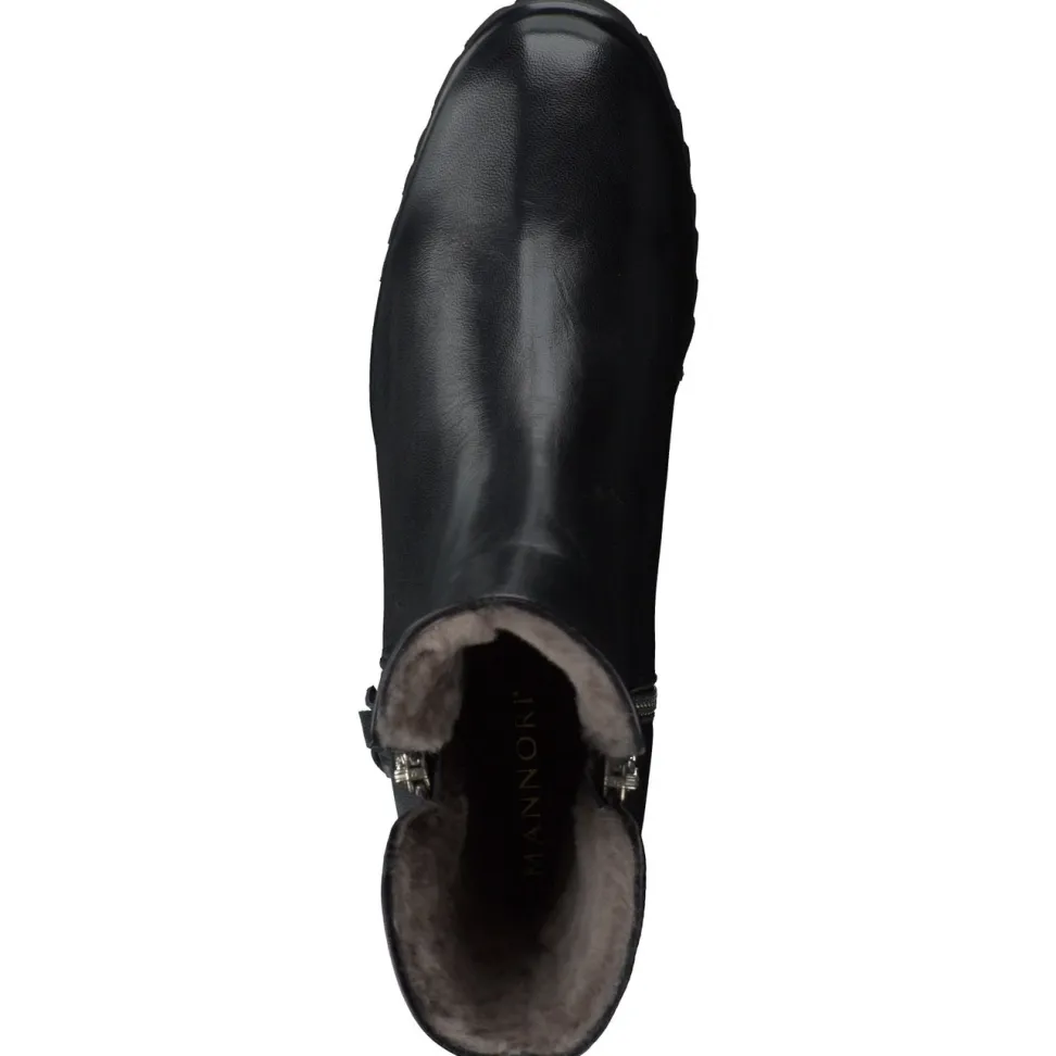 Mannori – Stiefelette aus Lammleder schwarz