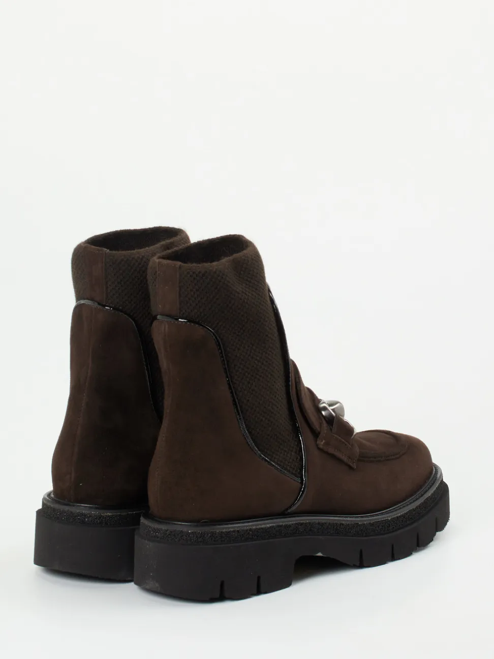 Mannori – Stiefelette aus Veloursleder Dunkelbraun
