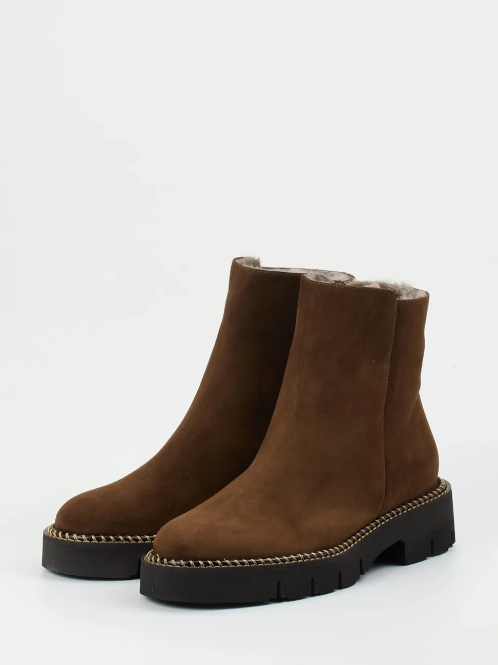 Mannori – Stiefelette aus Veloursleder schokoladenbraun