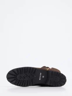 Mannori – Stiefeletten aus Veloursleder dunkelbraun
