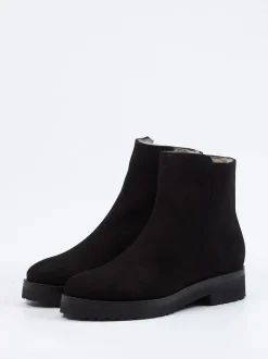 Mannori – Stiefeletten aus Veloursleder schwarz