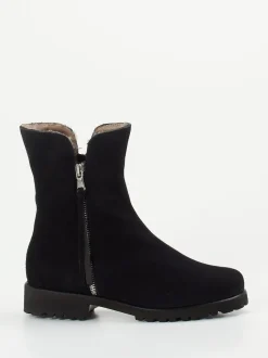 Mannori – Stiefeletten aus Veloursleder schwarz