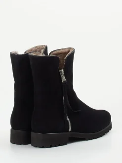Mannori – Stiefeletten aus Veloursleder schwarz