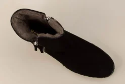 Mannori – Stiefeletten aus Veloursleder schwarz