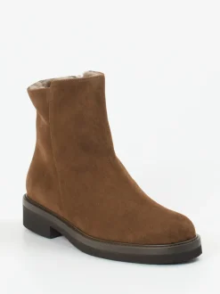 Mannori – Stiefeletten aus Veloursleder braun