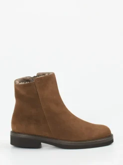 Mannori – Stiefeletten aus Veloursleder braun