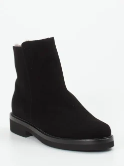 Mannori – Stiefeletten aus Veloursleder schwarz