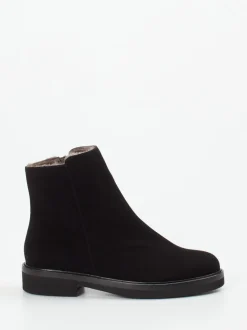 Mannori – Stiefeletten aus Veloursleder schwarz
