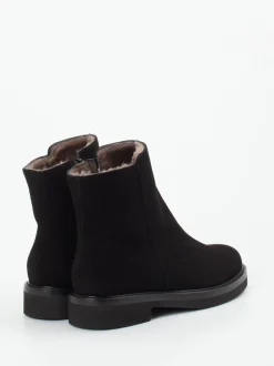 Mannori – Stiefeletten aus Veloursleder schwarz