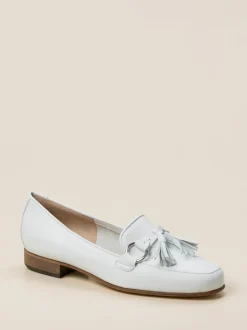 Mannori – Tassel Loafer aus Lammleder weiß