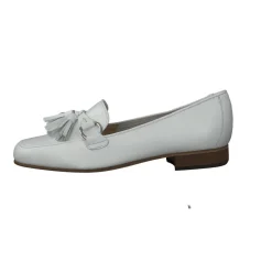 Mannori – Tassel Loafer aus Lammleder weiß