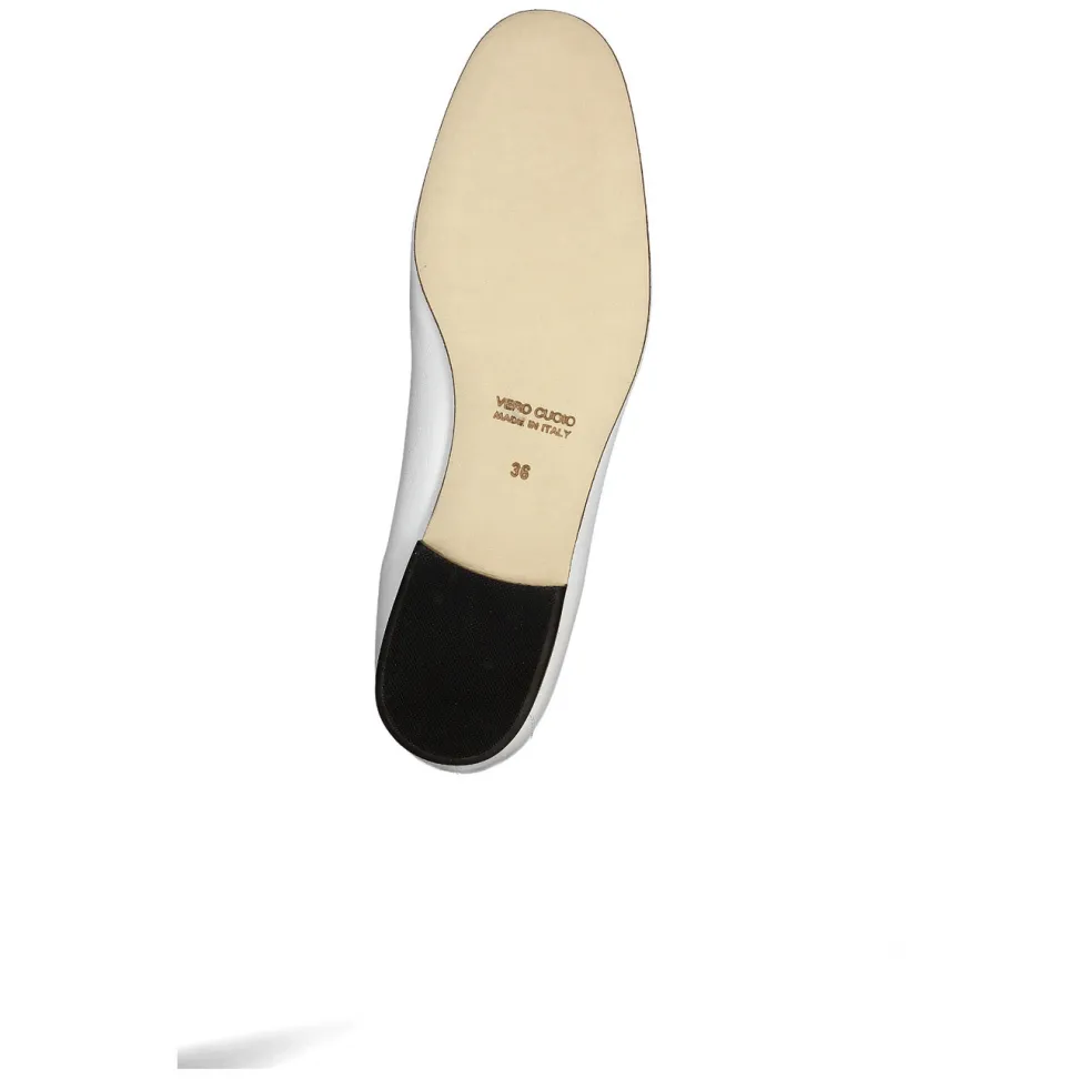 Mannori – Tassel Loafer aus Lammleder weiß